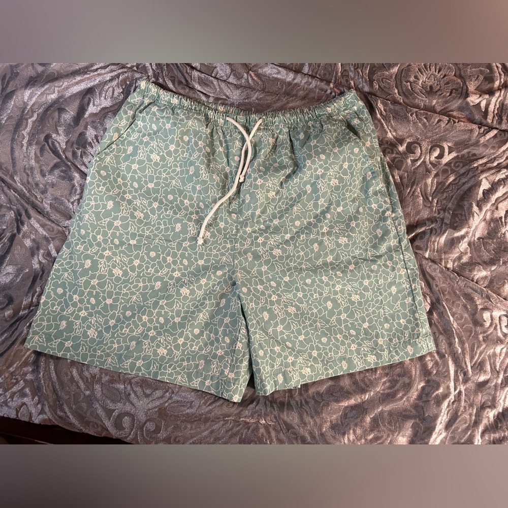 Vintage 90’s Blair Teal Hibiscus Men’s Swim Trunks/Shorts Medium